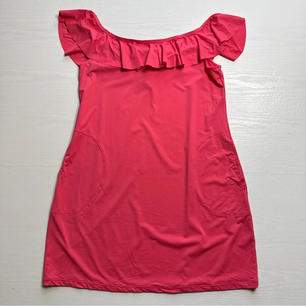 Tommy Bahama Pearl Off The Shoulder Spa Dress Womens Large Pink - Picture 2 of 15